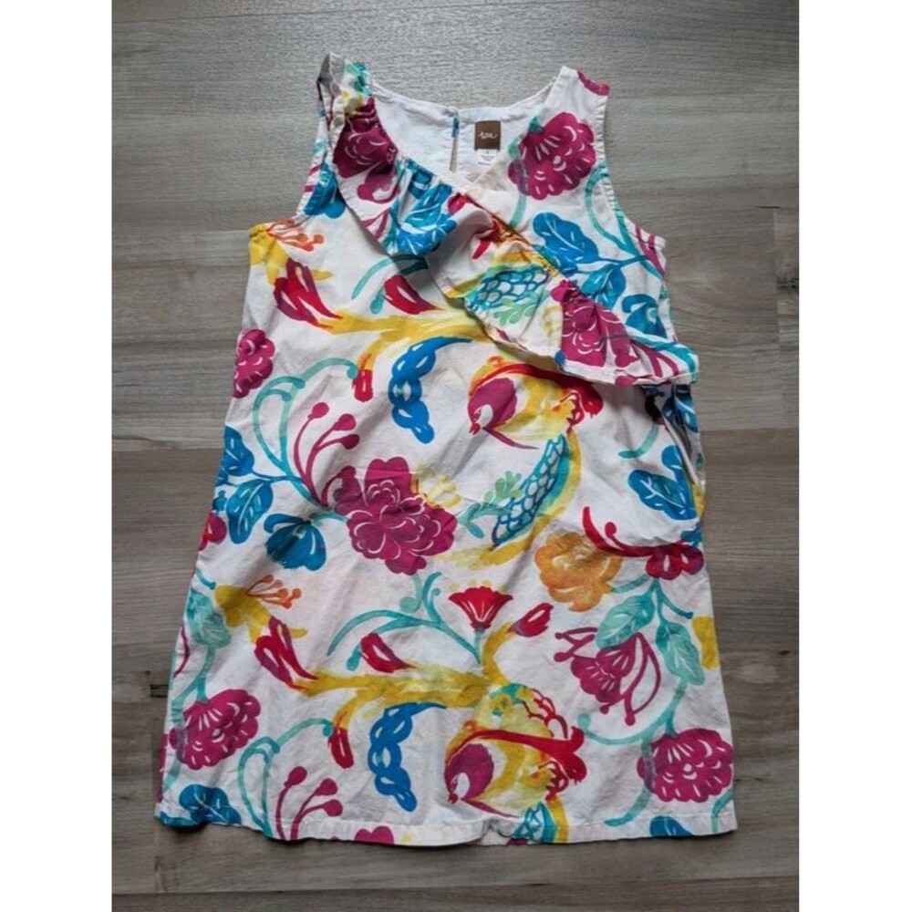 Tea Collection Floral Ruffle Dress, 6Y (U2)